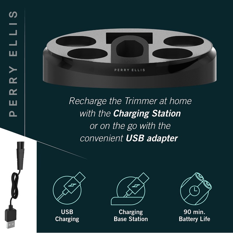 Perry Ellis 16-Piece Men’s Grooming Kit, Rechargeable Beard Trimmer, Electric