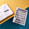 Toga Sheets of Iron-On Letters, Fabric, Noir - Majuscule Bâton,