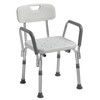 Drive Medical 12445KD-1 Shower Chair with Back and Padded Arms,