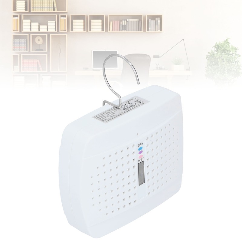 Mini Dehumidifier Reusable Mute Bookcase Wardrobe Moisture Absorber Equipment White