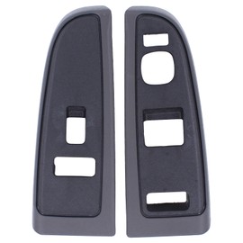 MOTOKU Front Driver and Passenger Side Window Switch Bezel Dark Gray for Chevy Silverado GMC Sierra 1500 2500HD 3500 2004-2006