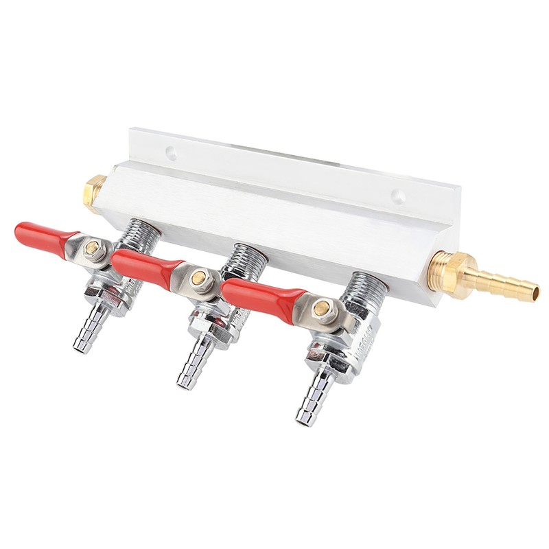 3 Way CO2 Gas Distribution Manifold Beer Dispensing Barrel Dispenser