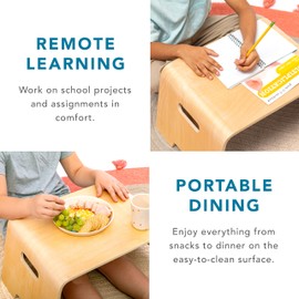 LAPGEAR Bentwood Floor Lap Desk for Kids - Children's Portable, Durable, Learning & Educational Activity Desk for Homework, Crafts, Play - Sturdy Natural Birch Wood - Style No. 21007