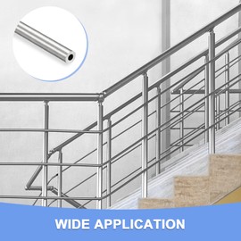 GLOKUUCA 304 Stainless Steel 4mm OD 250mm Length - 4Pcs Round Metal Pipe Fits for Industrial Applications - Stainless Steel Seamless Straight Pipe Tube - (1mm Thickness)