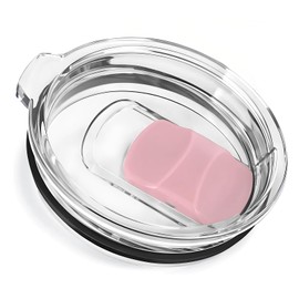 Magnetic Slider Replacement Lid Compatible with Ember First and Second Generation Mugs, 14 oz, Splash-Proof, Pink/Clear