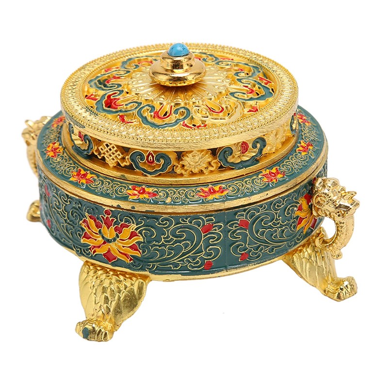 Trinket Incense Burner with Lid Handcraft Antique Polished Process for