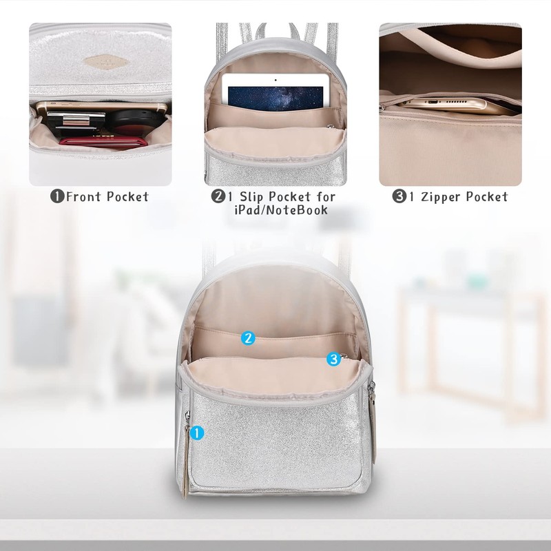 GM LIKKIE Glitter Fashion Backpack, Sequin Small Backpack, Mini Backpack