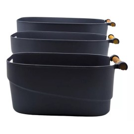 Anforama Canasta Caja Organizador Cesto Almacenamiento Multiusos 3pzs