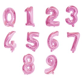 Weddecor 32" Helium Number Balloons for Wedding Party Birthday Bridal Shower Engagement Anniversary New Year Party Number 6 Pink