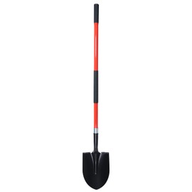 VNIMTI Heavy Duty Gardening Shovel, 56 Inch Round Blade with Fiberglass Handle (Red)