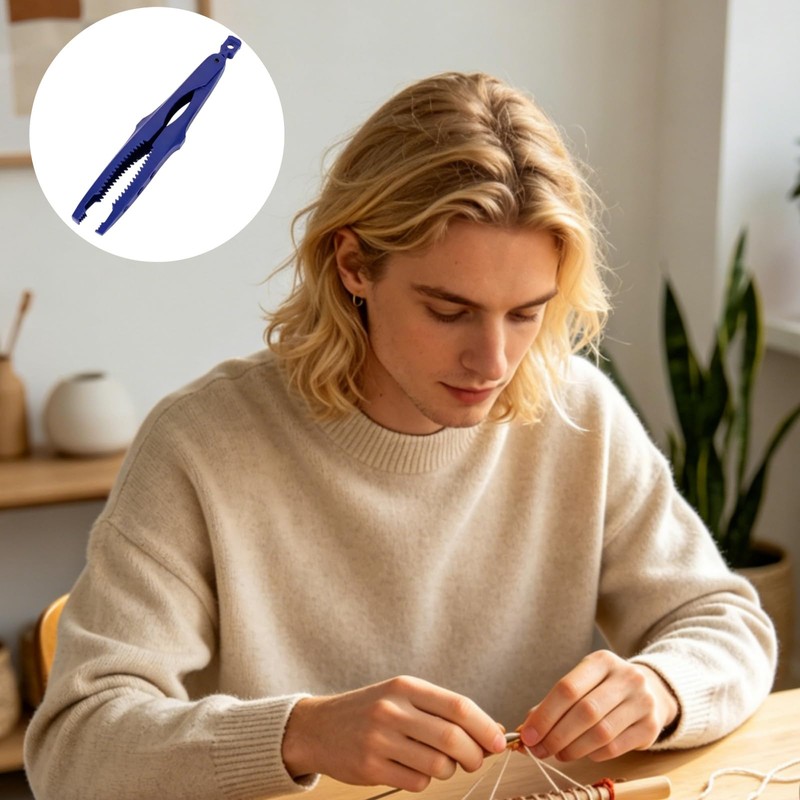 Chunky Yarn Fluffer Tool, Serrated Jaws Lockable Knitting Tool
