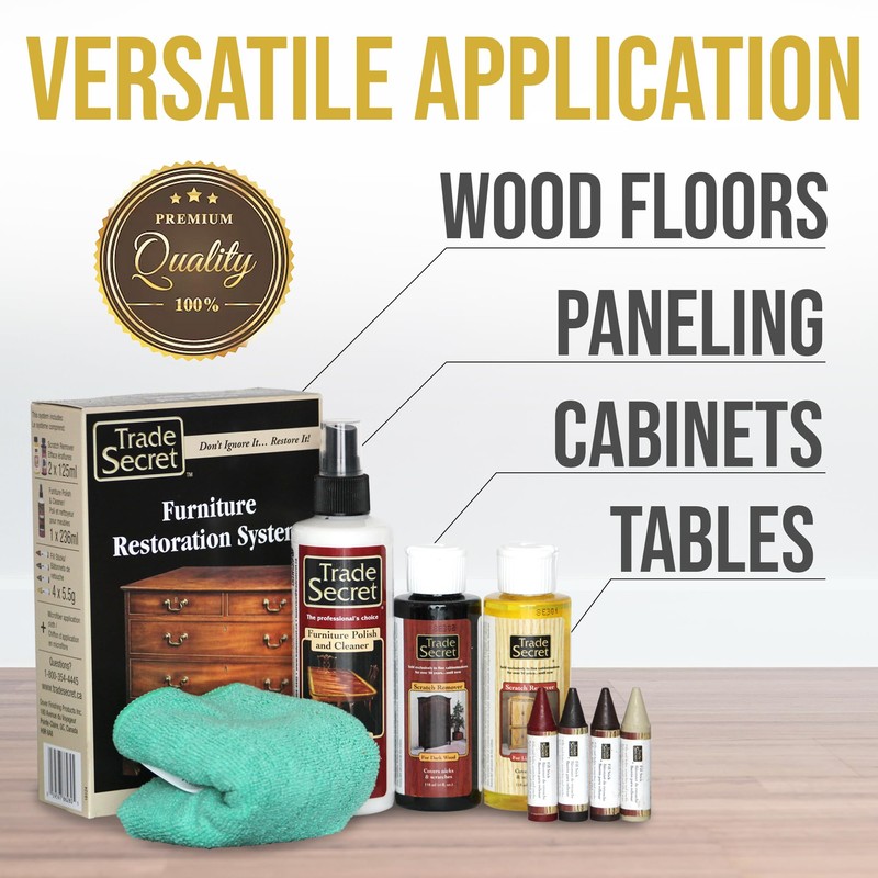 Trade Secret Complete Wood Furniture & Floor Restoration Kit -