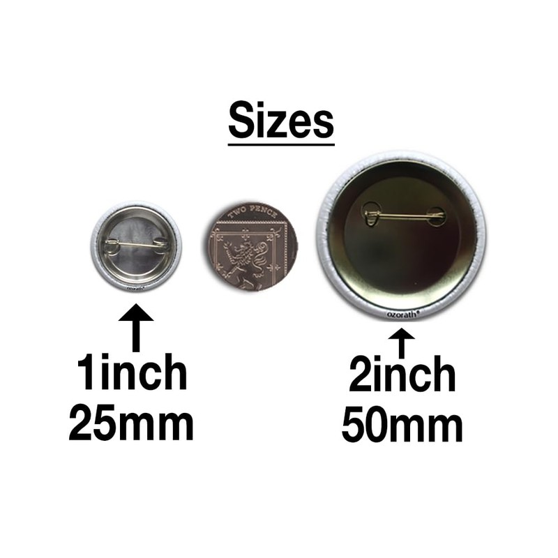 Ozorath Atom Symbol Science Button Badge (2inch / 50mm diameter,