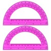 Unjoo Plastic Protractor Math Protractors 180 Degrees for Geometry Classroom