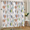 Europen Modern Mid Century Blackout Curtains - Abstract Background Mid