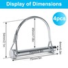 QIMEI-SHOP Folding Pipe Pins with Snap Lock Locking Pin Galvanised