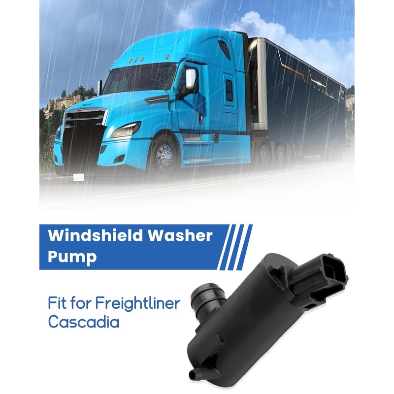 Windshield Washer Pump 2Pin 12V Fit for ‎Freightliner Cascadia, Replace