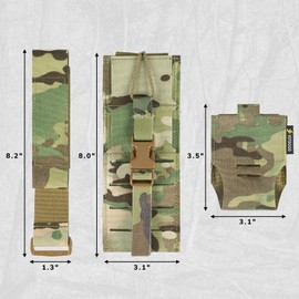 Tactial Radio Holster Holder Case, Laser Cut Multi Platform Radio Chassi, Molle Pouch Bag for Two Way Walkie Talkies