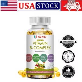MENXI Vitamin B Complex Capsules With Vitamin B1, B2, B3, B5, B6, B12 - High Potency