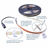 GUOTONG White LED Strip Lights, Waterproof cuttable 300 SMD 2835