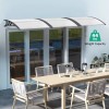 Costway 48" x 40" Door Exterior Window Awning Canopy Polycarbonate