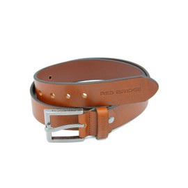 Red Bridge Men's Genuine Leather Belt - Taba. Plain, size: 100