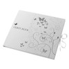 Neviti Butterflies Guest Book, Paper, Silver, 22 x 19.5 x
