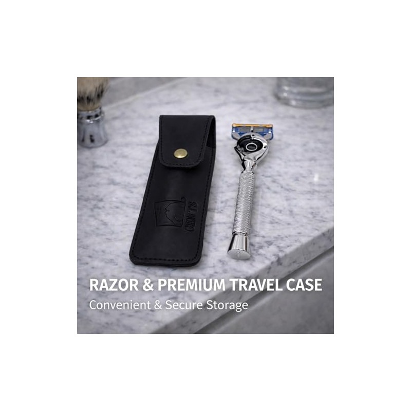5 Blade Razor with Pivot Ball technology-All Chrome Diamond Pattern
