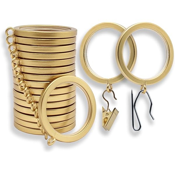 BlastHome® Luxury Curtain Rings – Premium Metal with Quiet, Smooth