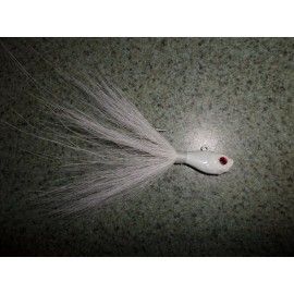 T&A JIGS 4pack 8oz ALL WHITE Ultra Minnow Bucktail Jigs  Bucktails JIGS