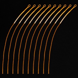 AOVNA 10 Pieces Fly Fishing Line 30LB Braided Fly Loop Line Braided Loop Connectors Fishing Tackle Accessory (Yellow)