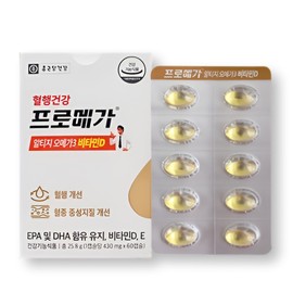 Chong Kun Dang Promega Altige Omega 3 Vitamin D 60 Capsules 1 Box Vascular Health / 종근당 프로메가 알티지 오메가3 비타민D 60캡슐 1박스 혈관건강