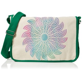 Le Jardin du Lin Digital Printed Messenger School Bags with Khaki Straps for Girls and Boys, Back to School, Messenger Bags for Students, Shoulder Bags, Size: 29 x 36 cm, multi-coloured, Messenger School Bags for Girls and Boys