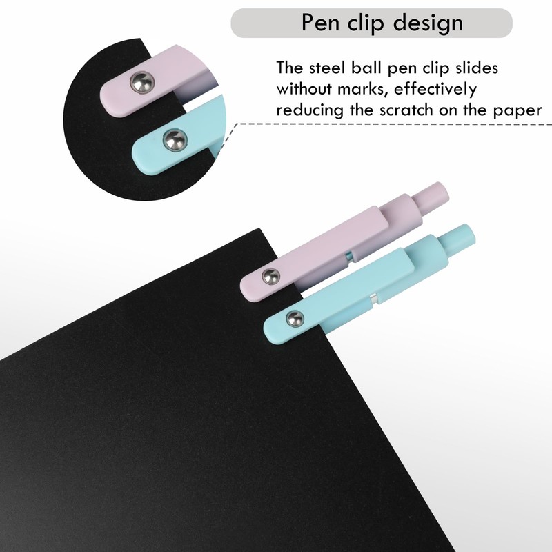 Ddaowanx Gel Pens, 5 Pcs 0.7mm Quick Dry Black Ink