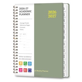 Agenda 2026-2027, agenda académica semanal y mensual, julio de 2026 a junio de 2027, agenda de planificación de tapa dura para accesorios de escritori