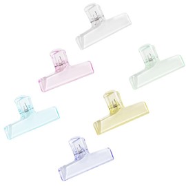 Eyeball Clips, Book Clips, Transparent Clips, Fixed Buckles, Book Clips, Office Supplies, Documents, Decoration, Fashion, Cute, Plastic, Durable, Food Storage, Easy to Use, Multi-Purpose, Pack of 6