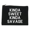 Kinda Sweet Kinda Savage Cosmetic Makeup Bag Black Medium