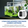 FKBYM 2 Pack Carbon Cartridge Replacement Insert for Aquatop Pisces