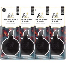 Frsh Scents Paper Velvet Rose and Oud Luxury Air Freshener (Pack of 4)