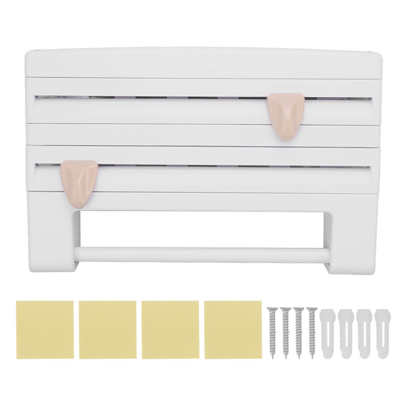 Cling Film Holder Wall Mount Multifunctional Cling Film Cutter with