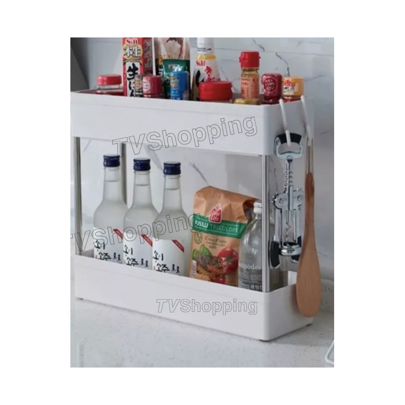 TvShopping Carrito Delgado Organizador Multiuso De Plastico P/ Hogar Cd