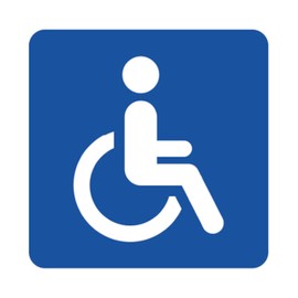 SL group - 1 "Wheelchair User" Sticker 10 x 10 cm Made of High-Quality Magnetic Film - Magnetic Sign for Carriage of People with Disabilities - Wheelchair & Disabled Sign Magnetic for Car, Bus