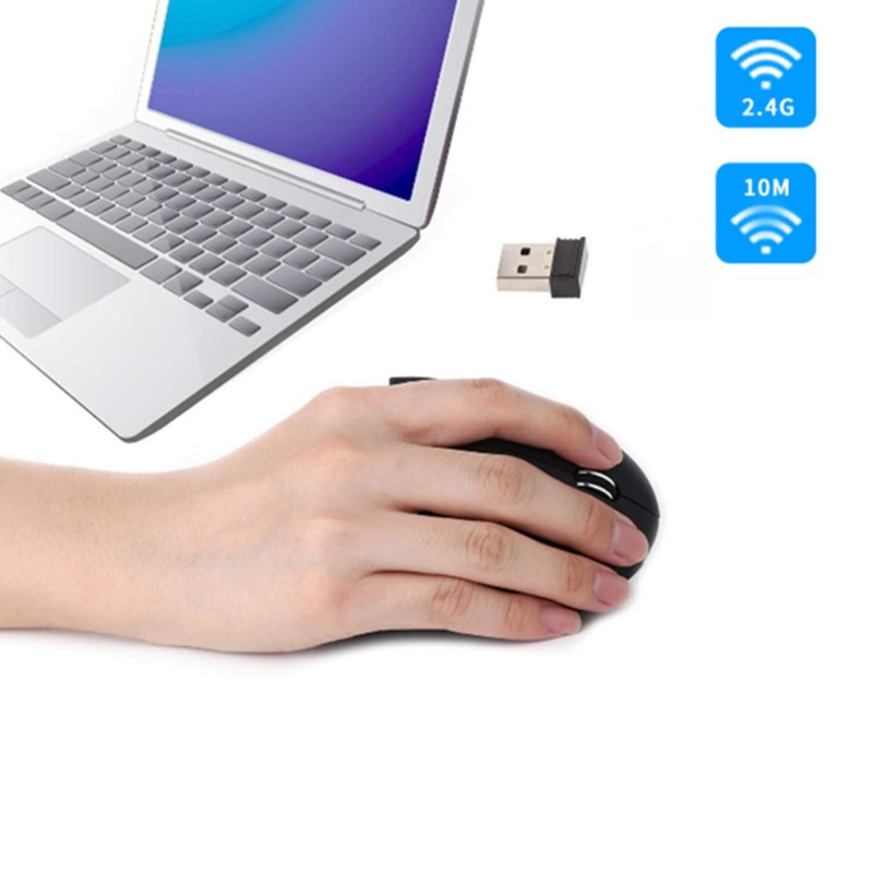 Ergonomic Mouse, Vertical Wireless Mouse 2.4GHz Optical Cordless Computer Mice