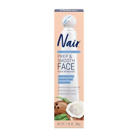 Nair NAIR Exfoliating Facial Hair Removal Cream for Women - Smooth Skin Solution with Collagen for Sensitive Skincare