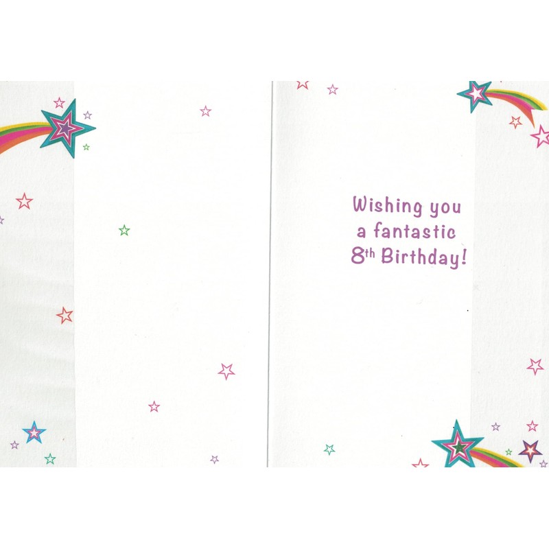 Simon Elvin WONDERFUL COLOURFUL MULTICOLOURED FUN FILLED 8TH BIRTHDAY GREETING