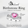 Belinda Jewelz Womens 925 Sterling Silver Pink Topaz Gemstone Ring
