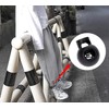 Tupalizy Plastic Round Spring Loaded Toggle Stopper Black Single Hole