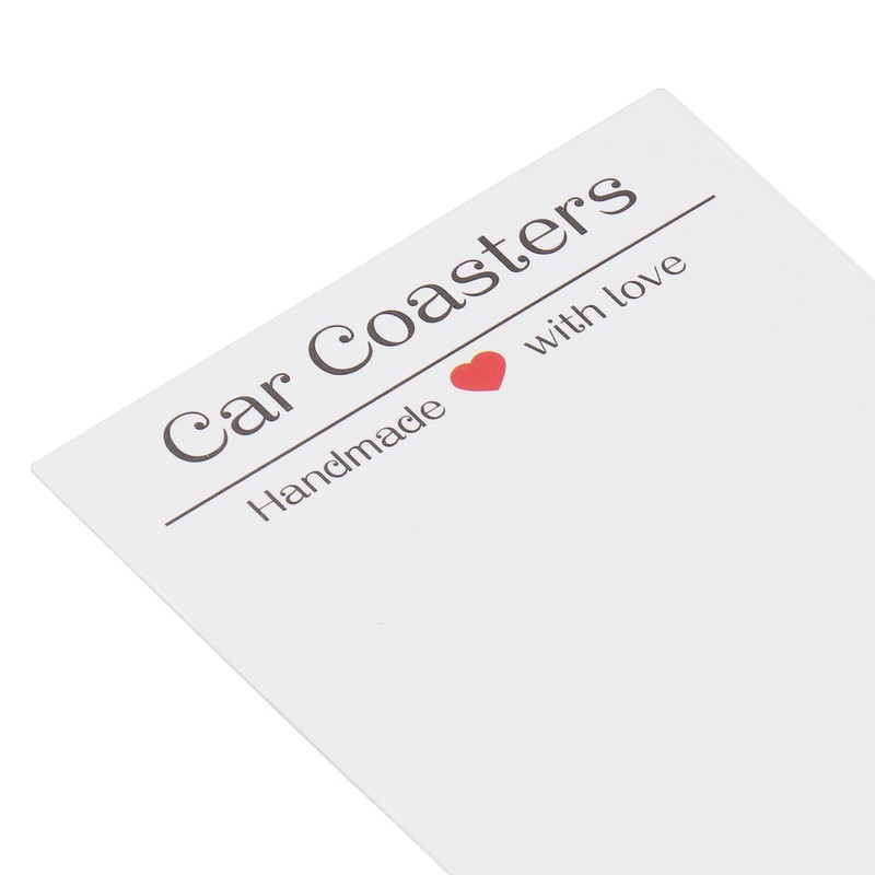 100 Set Car Coaster Packaging White Thick Coaster Display Cards