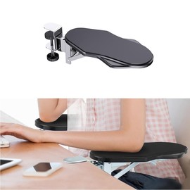 lomonmen Arm Rest Desk, Ergonomic Armrest Support Wrist Rest, 90° Foldable and 180° Rotating Desk Extension, Adjustable Arm Rest Elbow Rest for Home and Office