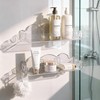 Goklmn 2 Pack Acrylic Shower Caddy No Drilling Adhesive Shower
